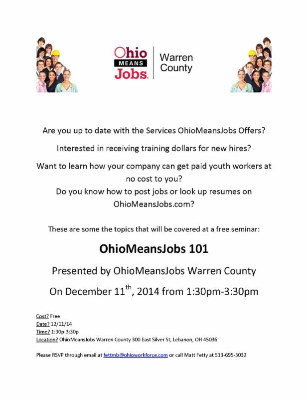 Seminar Ohio Means Jobs 101